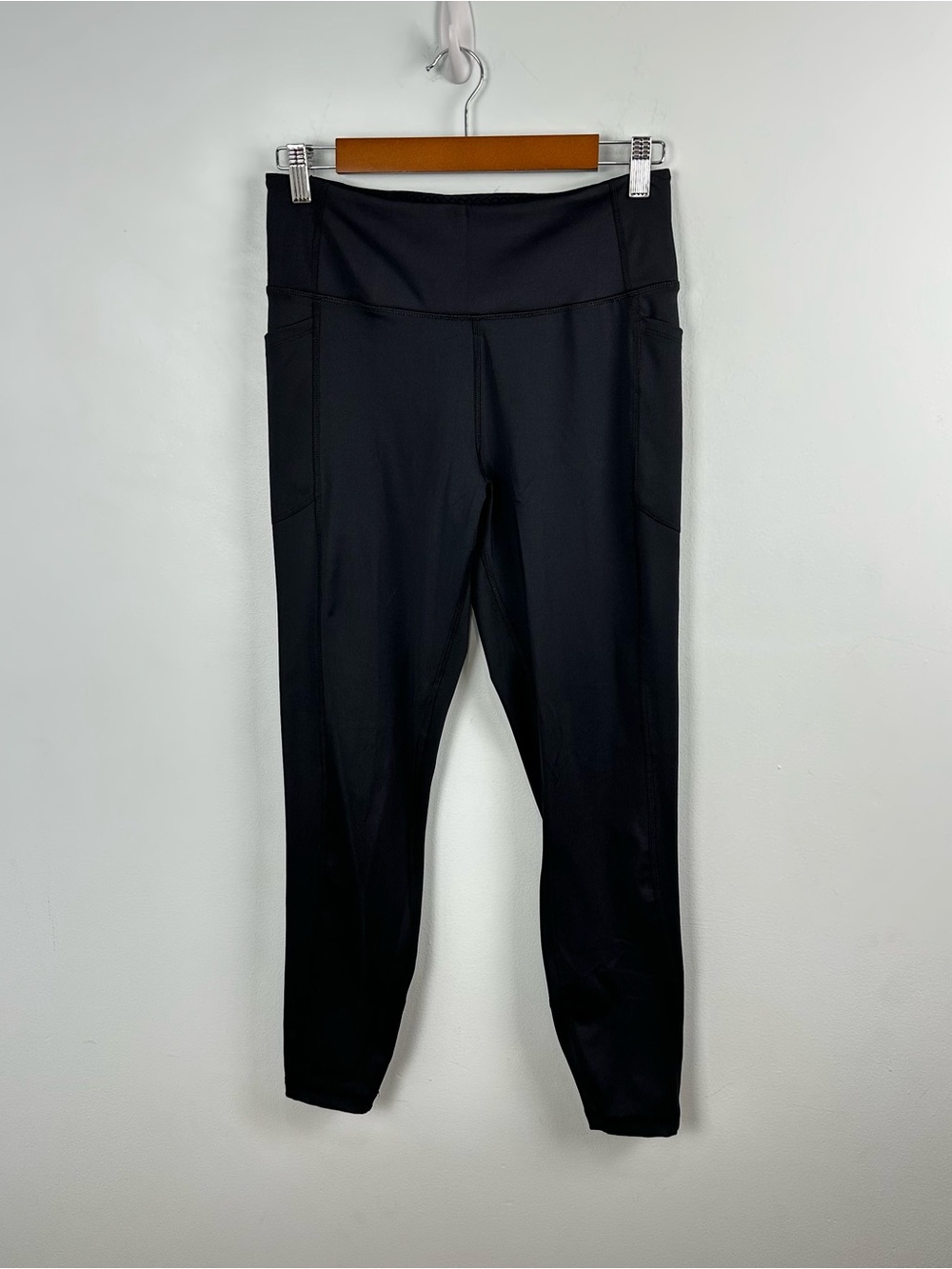 VSX Victoria's Secret Workout Leggings Black Stash Pocket Side Pockets Large